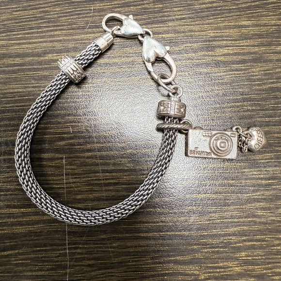 Brighton Silver Camera and Heart Charm Bracelet - Picture 1 of 5